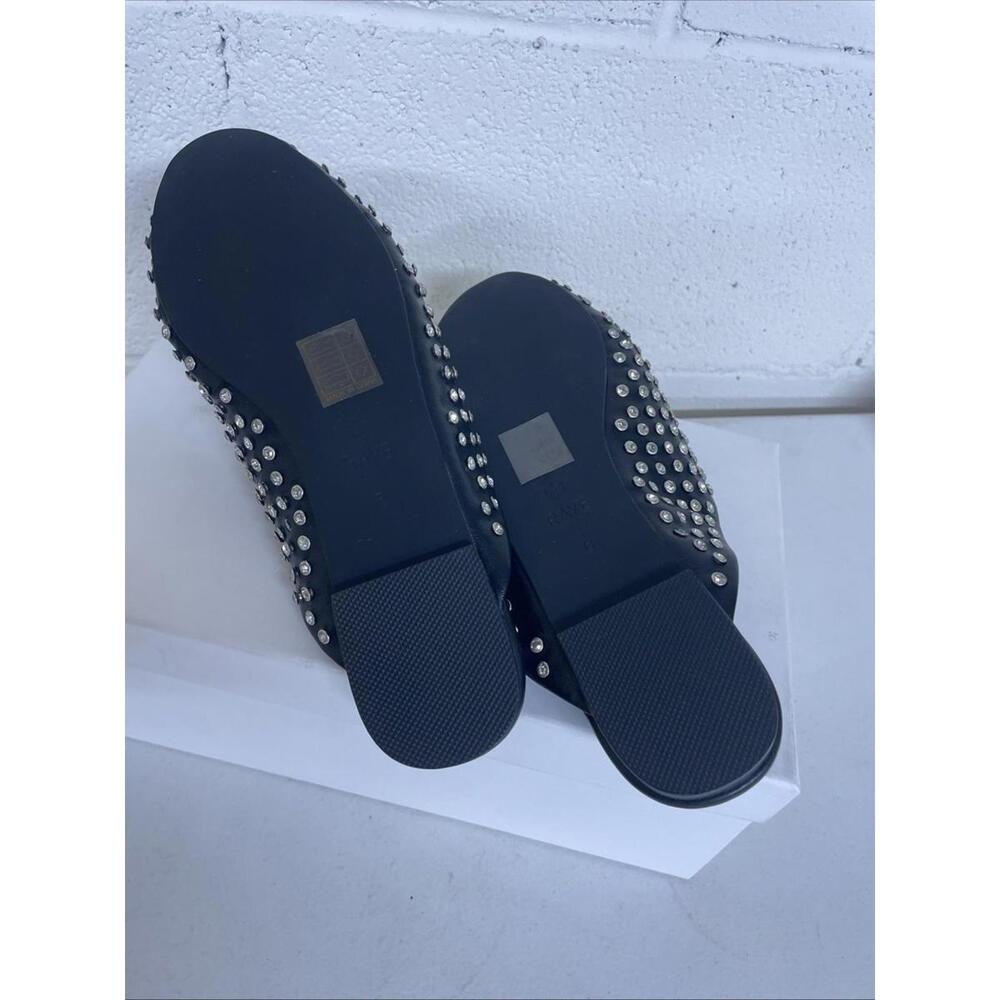 Revolve RAYE Isa Slide flat black studded  Rhinestone size 6 NIB $168 msrp - Picture 12 of 12